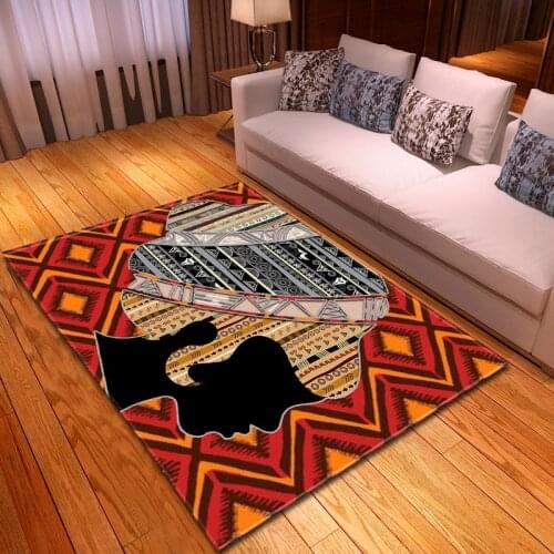 Bohemian style personalized printing African woman door mats non-slip mats small rugs floor mats living room home decoration