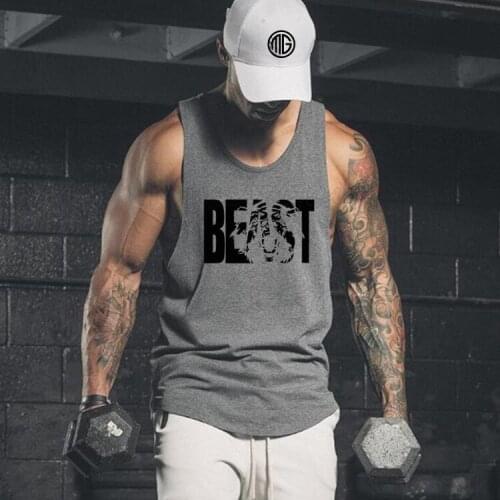 Brand Bodybuilding clothing Fitness Men Tank Top Workout Vest Gyms Stringer Sleeveless Shirt sportswear Undershirt