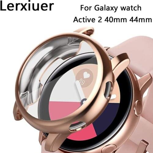 Case For Samsung galaxy watch active 2/active 40mm 44mm bumper full coverage TPU silicone Screen smart watch Protection cover
