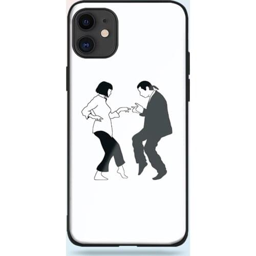 Pulp Fiction Dancing Movie soft silicone tempered glass For iPhone SE 6 6s 7 8 Plus X XR XS 11 Pro Max phone case cover shell