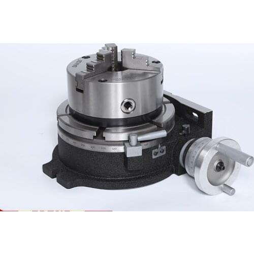 HV-4 indexing plate vertical and horizontal turntable with 80mm 3" chuck for CNC milling, drilling and grinding machines