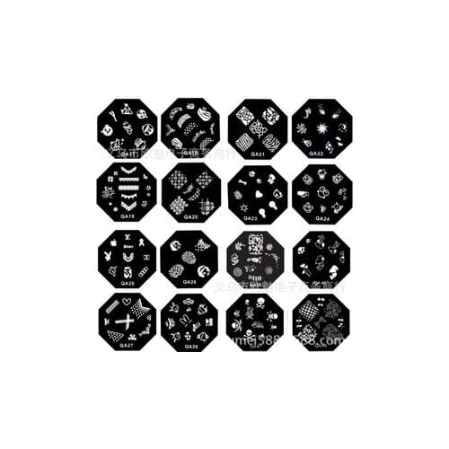 By dhl or ems 1000pcs QA Nail Art Stamping Stamper Plates Set Nail Stamp Template Nail Design Polish Print Mold Nail Stencil new