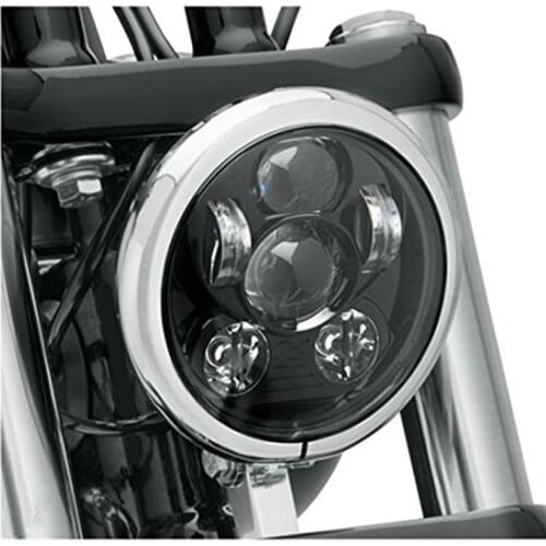 For Harley 5-3/4" Motorcycle Projector motor LED Lamp Headlight 5 3/4 For Harley Sportster, Iron 883, Dyna, Street Bob FXDB