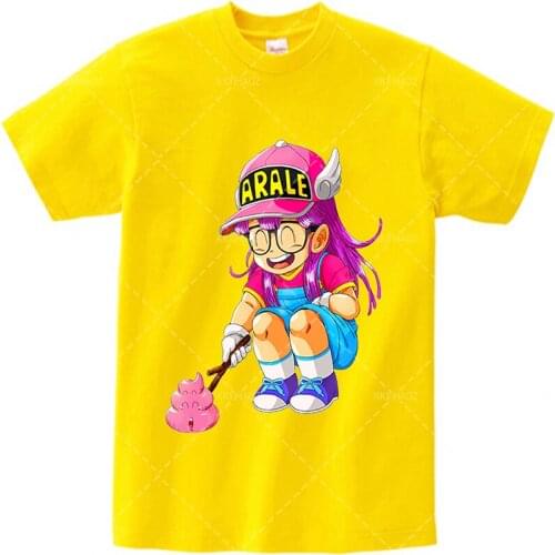 Girl T-Shirt Arale Print Children for Girls Kids Kids Shirts Baby Toddler Cotton Cartoon Tops Clothing Summer Short sleeve
