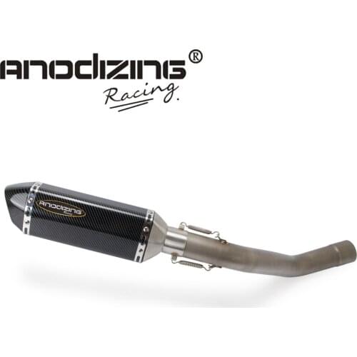 Motorcycle Exhaust System Middle Pipe Link Muffler Slip On For Kawasaki ZX6R ZX-6R Ninja 600 636 2009-2018 Slip On with Exhaust