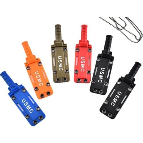 10pcs/lot Portable Necklace Survive Opener EDC Pocket Self Blade Fruit Knife Camp Outdoor Hunt Defense Hike