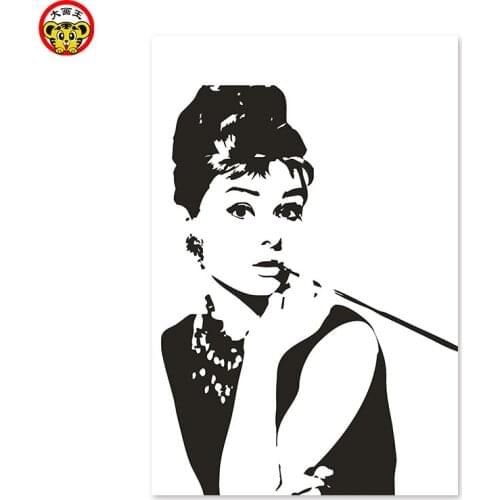 Painting by numbers art paint by number copy cartoon Hepburn star celebrity handwork gift new house oil paintings by numbers pic