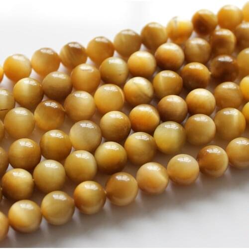 Natural Golden Tiger Eye Fine Gemstone 4 6 8 10 12mm Round Loose Beads Accessories Necklace Bracelet Earring DIY Jewelry Making