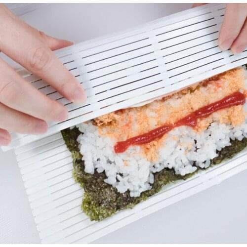 Kitchen DIY Sushi Rolling Roller Maker Seaweed Nori Sushi Curtain Mold Tool Kitchen Tools Food Portable DIY Rice Moulds