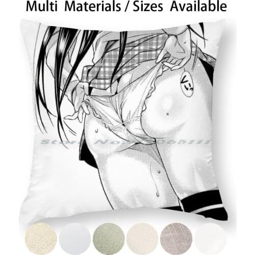Manga Anime Girl Pillow Case Throw Pillow Cover Cotton Linen Flax Anime Hentai Sexy Ddlg Kawaii Asia Japanese Cartoon Tumblr