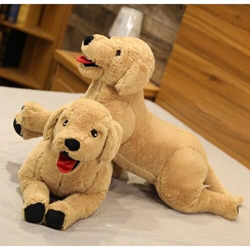 75cm Cute Labrador Dog Plush Toy Stuffed Animal Simulation Kawaii Plushie Dog Pillow Appease Toys for Girls Kids Birthday Gift