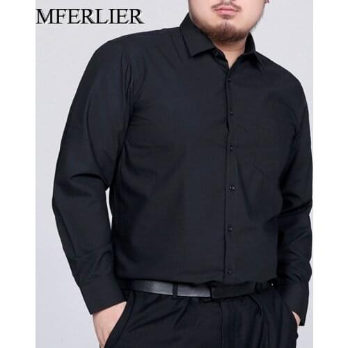 Spring autumn men shirt 5XL 6XL 7XL 8XL 9XL 10XL Bust 150cm long sleeve Loose plus size shirt men