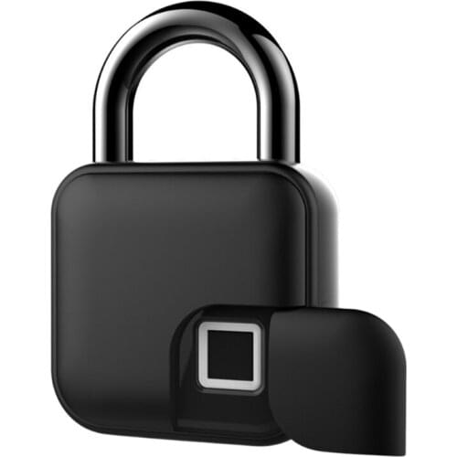 Fingerprint Padlock, Multifunction Anti Theft Keyless Padlock for Lockers IP 65 Waterproof USB Rechargeable