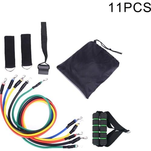 2020 New 11pcs TPE Pull Rope Resistance Band Tubes Pedal Excerciser Body Training Workout Yoga Multifunctional Fitness Equipment