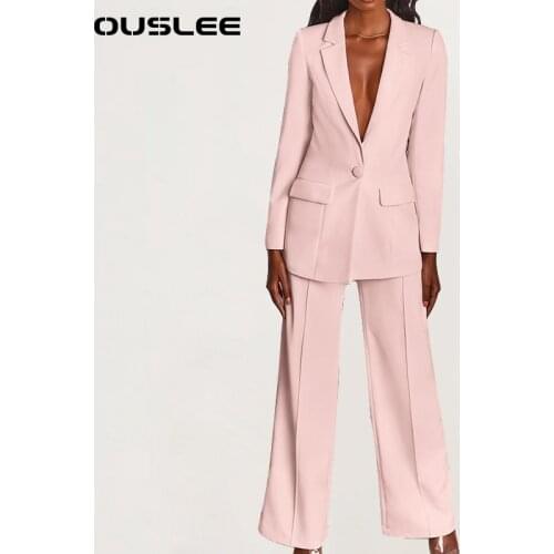 Женские брючные костюмы двойка OUSLEE China At AliExpress
