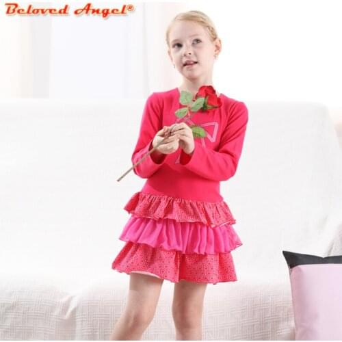 Baby Girls Dresses Kids Vestdios Cotton Long Sleeve Christmas Dresses Children Tutu Dress Children New Year Costume 3-8 Years