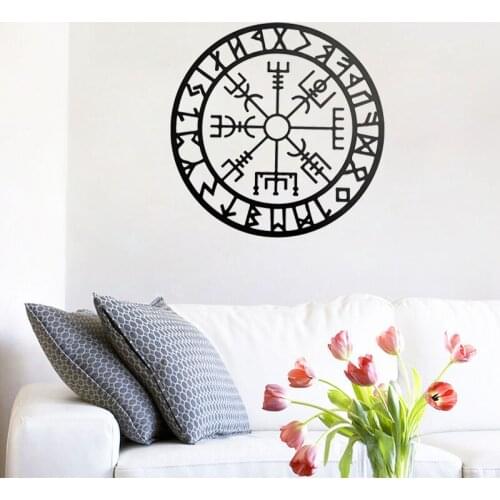 Nordic Style Odin Symbol Hollow Wall Sticker Home Decor Living Room Bedroom Wall Art Decals Vinyl Murals Decoration Poster