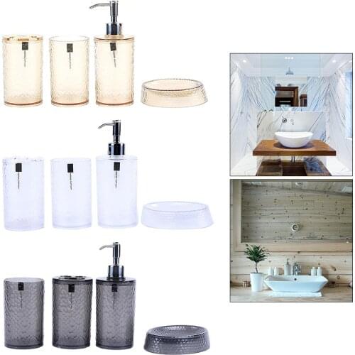 Premium 4 Pcs Bathroom Accessory Set Complete Hotel Bathroom Set Apartment