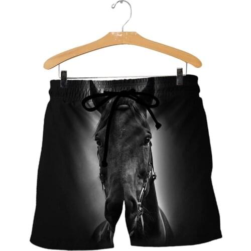 Drop Shipping 2021 New Summer Fashion Short Masculino Men Animal Horse 3D Printed Harajuku Streetwear Camiseta Masculina