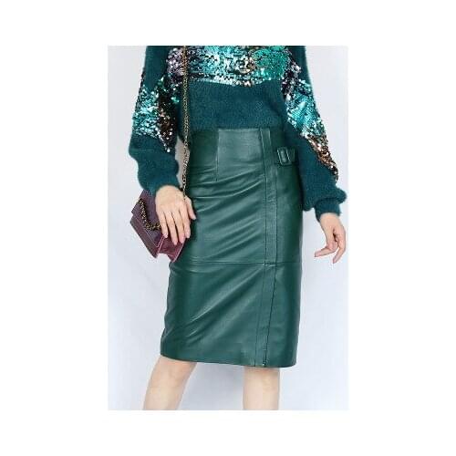 Top brand New Fashion 2020 Genuine Sheep Leather Skirt E57 high quality