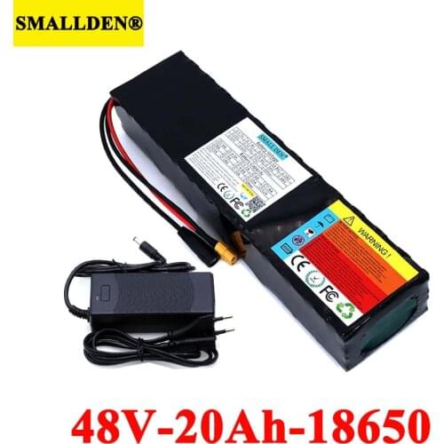 SMALLDEN 48V 20Ah E-bike battery 18650 13S 20000mAh li-ion battery pack E-bicycle conversion kit 1000w and Charger XT60/T Plug