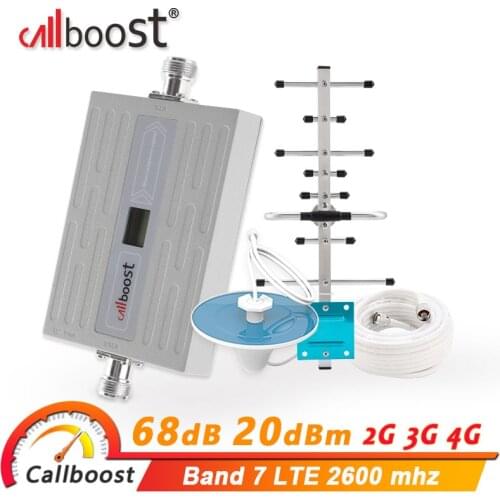 Callboost 4G Cellular Amplifier 2600 MHz Signal Repeater GSM 2G 3G 4G Network Signal lte Mobile Phone Signal Amplifier 4G band 7