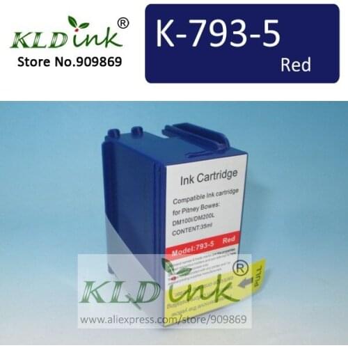 Compatible 793-5 793-5SN Red Postage Meter Ink for Pitney Bowes DM100i Meter