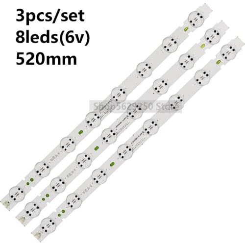 3pcs LED Backlight Strip for LG HC500DQN-VCUR/L 50UK63/65_INX 50UK6520PSA 50UK6520 50UK6510PSF 50UK6510 50UK6500 50UK6470