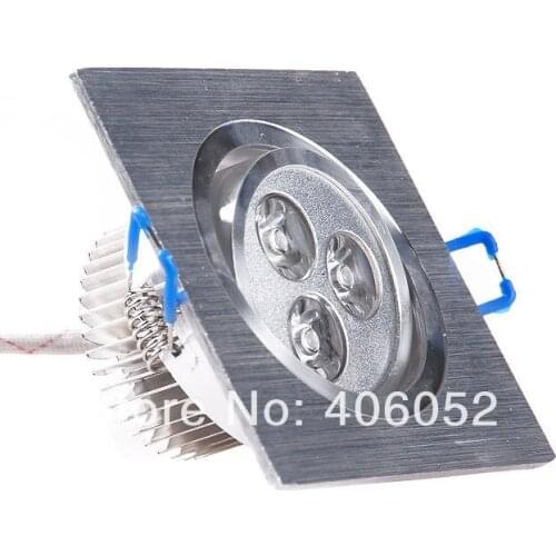 LED downlights high power led pot lights 3w led ceiling light square 30pcs/lot