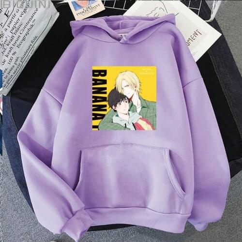 2021 Manga Cartoon Banana Fish Hoodie Sweatshirt Men / Women Pullovers Long Sleeve Unisex Harajuku Hip Hop Hight Quality Tops