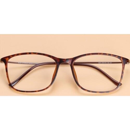 Ultra Light Plastic Steel Spectacle Frame Myopia Spectacle Frame Mens and Womens Korean Fashion Retro Big Frame Black