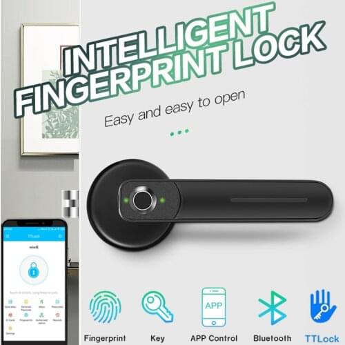 TTLock WIFI Mobile Phone Unlock Keyless Fingerprint Bluetooth Lock Cylinder Outdoor Household Electric Deadbolt Smart Door Lock