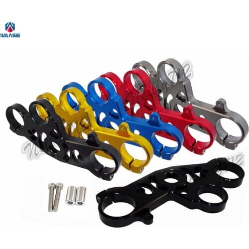 Waase 5VY-23435-10-00 5VY-23435-11-00 Front Fork Lowering Triple Tree Upper Top Clamp Yoke For 2004 2005 2006 YAMAHA YZF R1