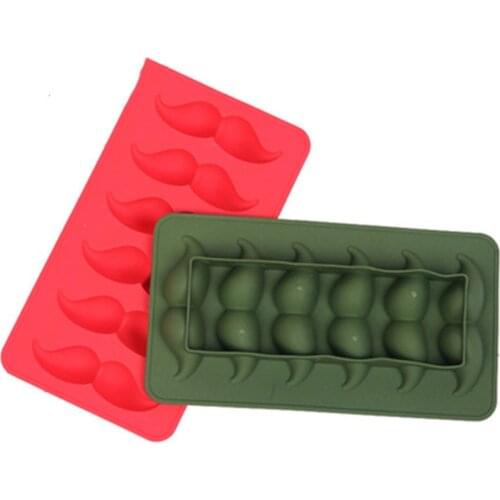 Funny Beard Shape Ice Cube Silicone Creative Beard Summer Hot Sale Multiple Colors Ice Mold DIY Chocolate Tools Childrens Toys