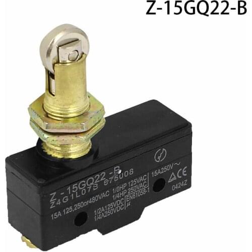 1pcs 15A Z-15GQ22-B SPSD Panel Mount Roller Plunger Basic 1NO 1NC Limit Switch 12mm
