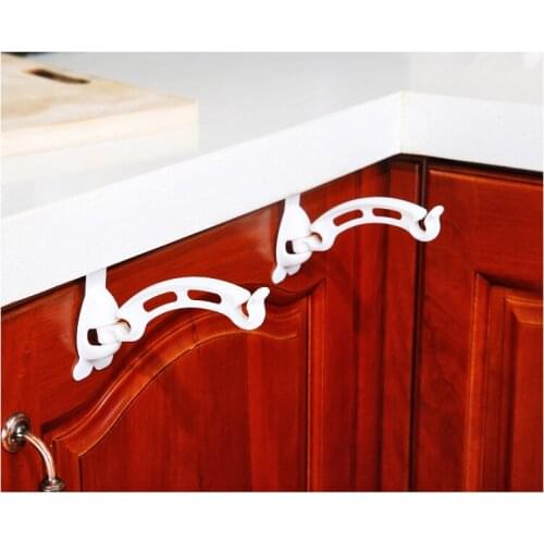 1PC Foldable Creative Hanging Trash Rubbish Bag Holder Garbage Rack Cupboard Cabinet Storage Hanger for kitchen ENI 001