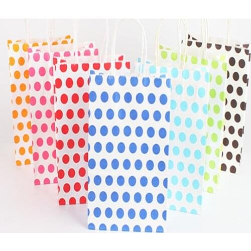 10Pcs Paper Bags With Handles Wedding Favors Gift for Guests Souvenirs Birthday Party Christmas Gift Bag Gift Box Supplier