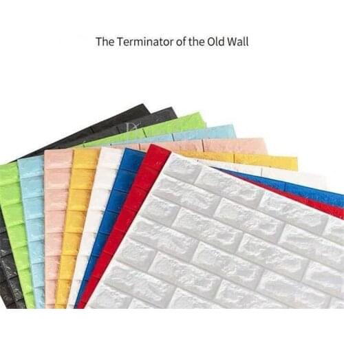 3d Brick Wall Stickers Self-adhesive Panel Decals Self-adhesive Diy Brick Pattern Soft Package Background Living Room Decoration