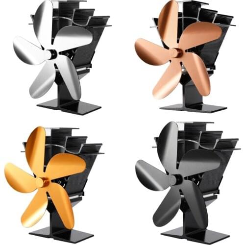 201S 5 Blades Heat Powered Stove Fan for Wood Log Burner Heater Fireplace Fuel Saving Quiet Ecofan Efficient