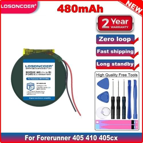 480mAh Good Quality Battery 361-00034-00 ROUTE JD PD3048 PD 3048 3.7V Battery for Garmin Forerunner 405 410 405cx Sports Watch