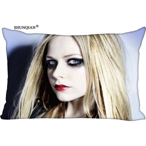 Custom Avril Lavigne Printed Pillowcase Home Living room cushion Rectangular Silk Pillowcase Two Sides More size