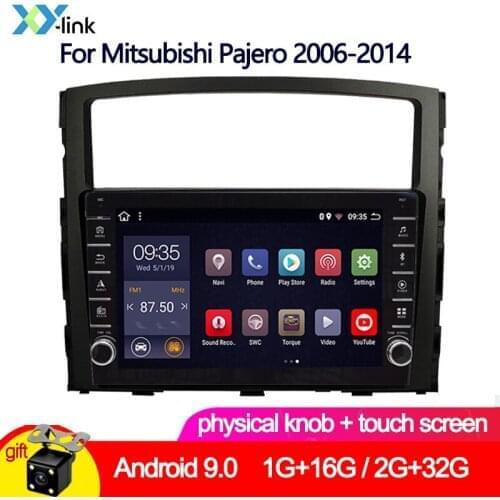 9” Android 9.0 Car Stereo non dvd usb GPS Head Unit For Mitsubishi Pajero 2006-2014 navigation multimedia player radio no 2 din