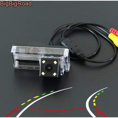 BigBigRoad Car Intelligent Dynamic Trajectory Tracks Rear View Backup Camera For Toyota Land Cruiser 200 LC100 LC120 LC200 Prado