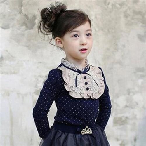 Girls Blouses Children Tops Autumn Girl Blouse Kids Spring Clothes Girls Shirt Long Sleeve Party Ceremony Princess