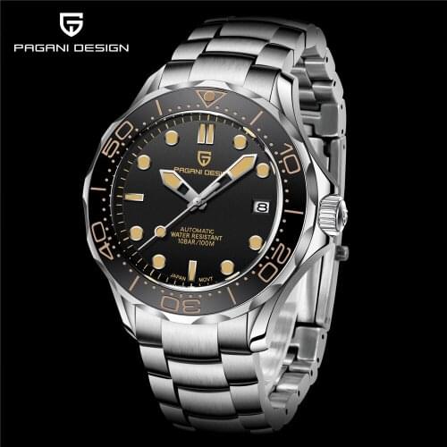 PAGANI DESIGN 2021 New brand Luxury automatic watch men mechanical wristwatches sapphire mirror waterproof 100M men Japan NH35