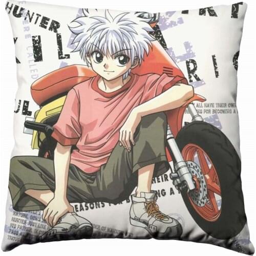 Anime Soft Plush HUNTER X HUNTER Printed Pillow Case for Home Sofa Car Decor Cute Girls Cushion Cover Throw Pillowcase