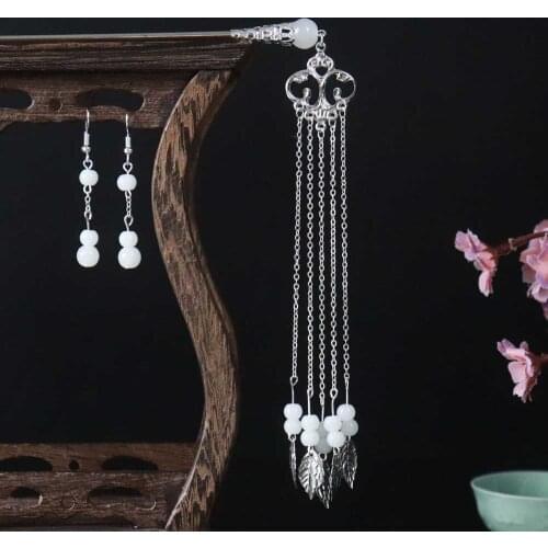 Ancient costume headdress long tassel hairpin classical hair accessories hairpin step wave court Chinese style