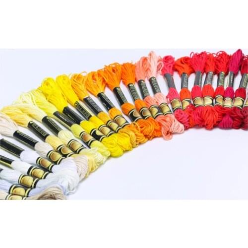 Cross Stitch threads The two label cxc Style 10PCS Cross Stitch Cotton Embroidery Thread Floss Sewing Skeins Craft Colors 11-7