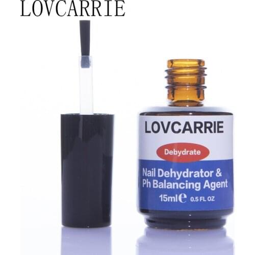 LOVCARRIE NEW Nail prep Dehydrator Nail Primer 15ML Gel Base Coat Fast Dry Acid Free Bonder Fit for Acrylic Nails Gel Polish Lak