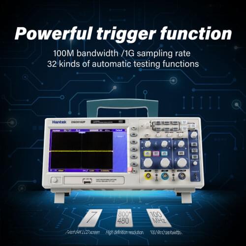 Hantek Dso5102p Digital Storage Oscilloscope 100mhz 2channels 1gsa/s 7'' Tft Lcd Better Than Ads1102cal